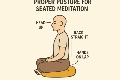 Proper posture for seated meditation